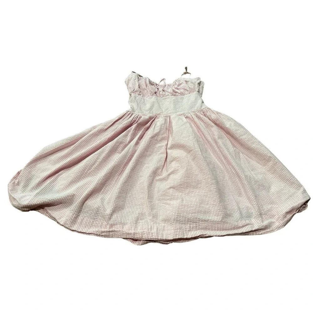 Girls Pink/White Striped SEERSUCKER Dress by‎ RALPH LAUREN - Sz 10